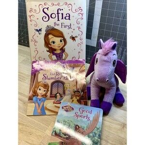 Sofia The First 3 Book + Minimus Plush Bundle - Disney